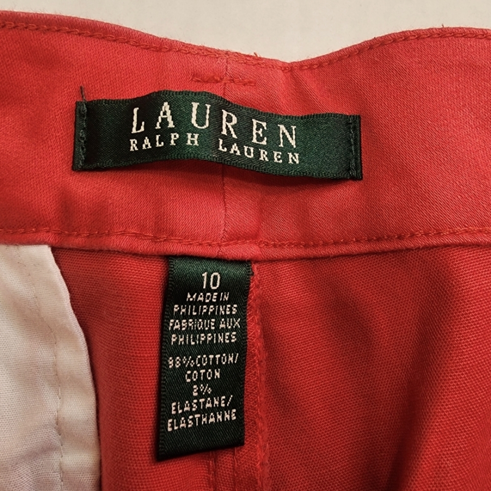 Lauren Ralph Lauren Melon Color, Capri Pants Sz 10 - Picture 4 of 4